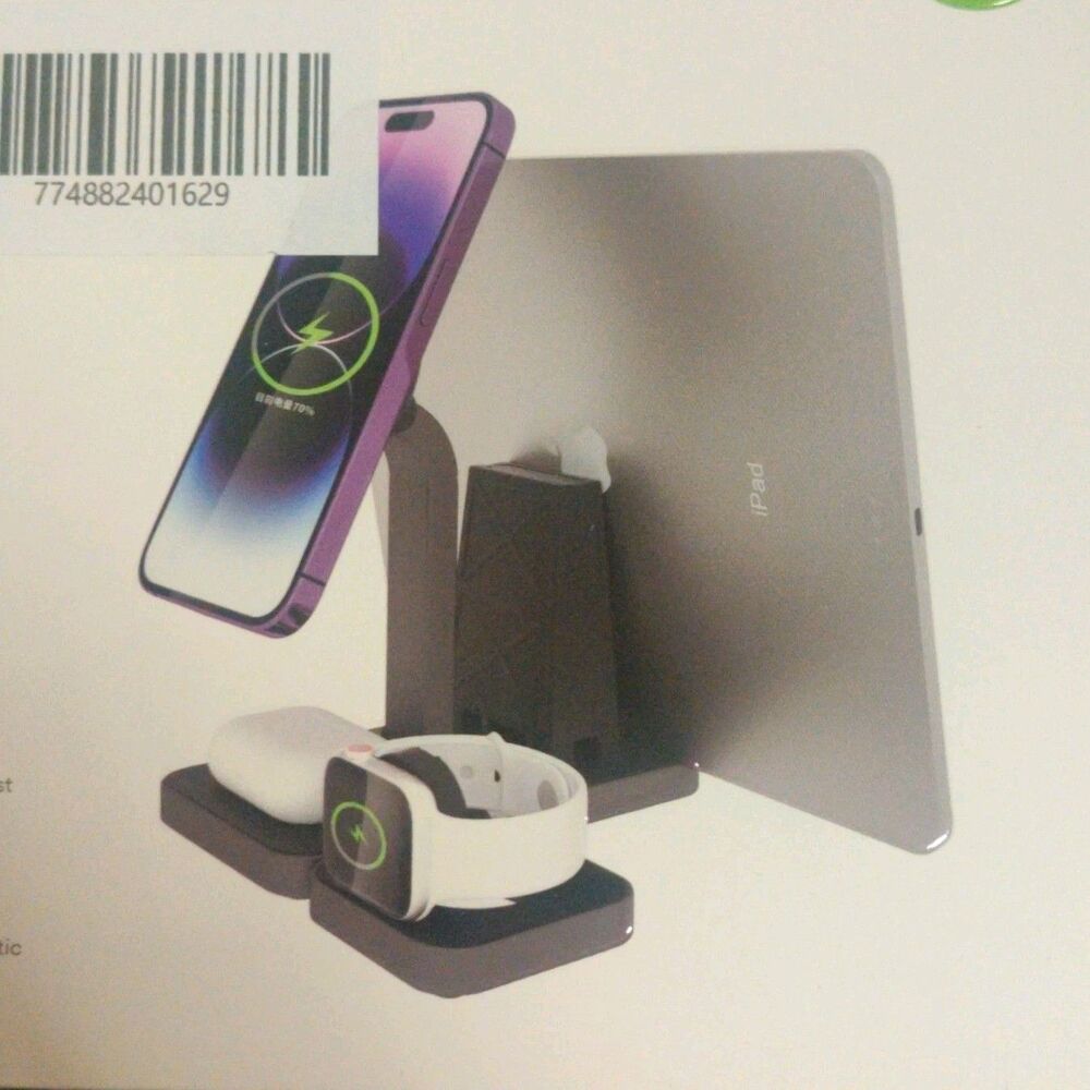 4 in 1 Magnetic Wireless Charging Stand Y15S, Black, For Apple Devices